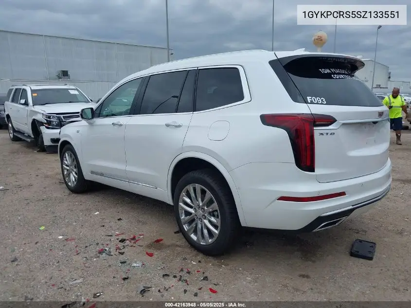 2025 Cadillac Xt6 Fwd Premium Luxury VIN: 1GYKPCRS5SZ133551 Lot: 42163948