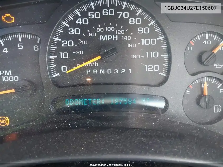 2007 Chevrolet Silverado 3500 Chassis Classic Work Truck VIN: 1GBJC34U27E150607 Lot: 42804069