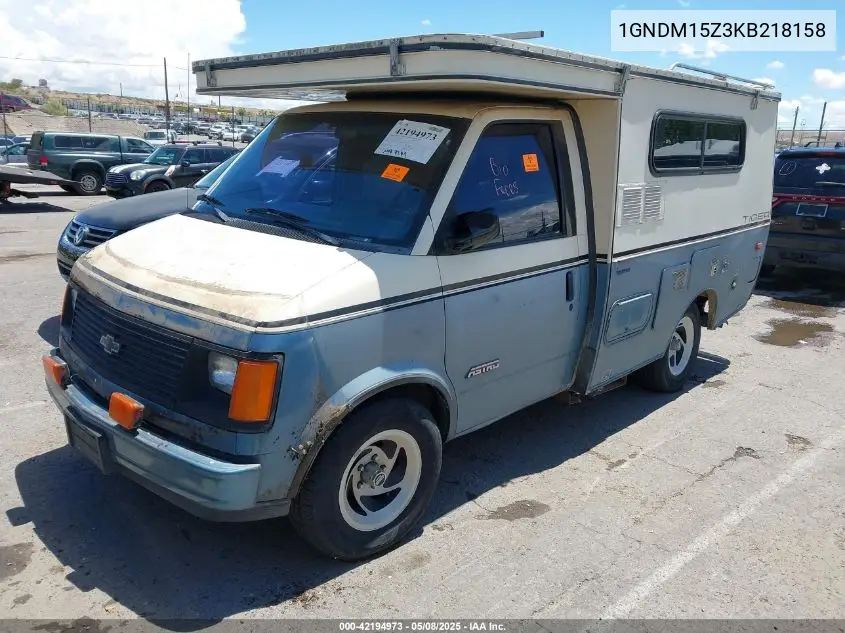1989 Chevrolet Astro VIN: 1GNDM15Z3KB218158 Lot: 42194973