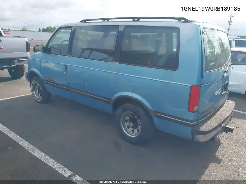 1994 Chevrolet Astro VIN: 1GNEL19W0RB189185 Lot: 42297771