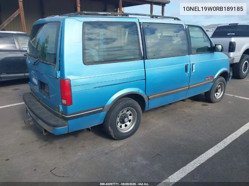 1994 Chevrolet Astro VIN: 1GNEL19W0RB189185 Lot: 42297771