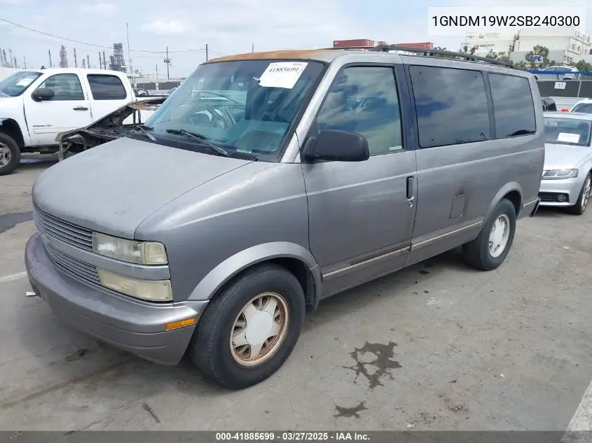 1995 Chevrolet Astro VIN: 1GNDM19W2SB240300 Lot: 41885699