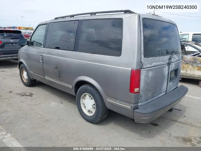 1995 Chevrolet Astro VIN: 1GNDM19W2SB240300 Lot: 41885699