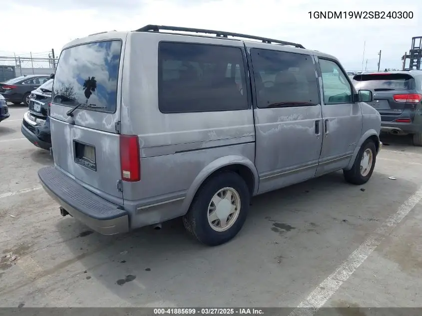 1995 Chevrolet Astro VIN: 1GNDM19W2SB240300 Lot: 41885699