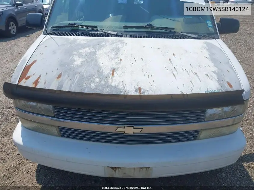 1995 Chevrolet Astro VIN: 1GBDM19W5SB140124 Lot: 42668423