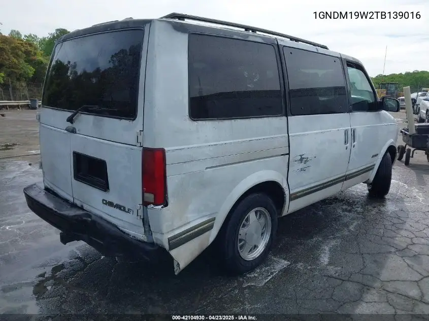 1996 Chevrolet Astro VIN: 1GNDM19W2TB139016 Lot: 42104930