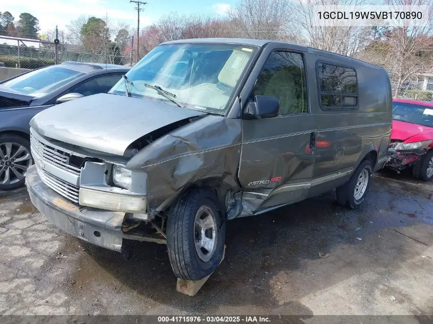 1997 Chevrolet Astro VIN: 1GCDL19W5VB170890 Lot: 41715976