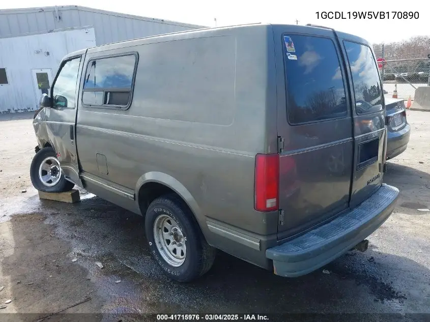 1997 Chevrolet Astro VIN: 1GCDL19W5VB170890 Lot: 41715976