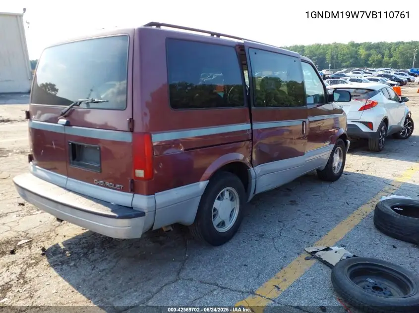 1997 Chevrolet Astro VIN: 1GNDM19W7VB110761 Lot: 42569702