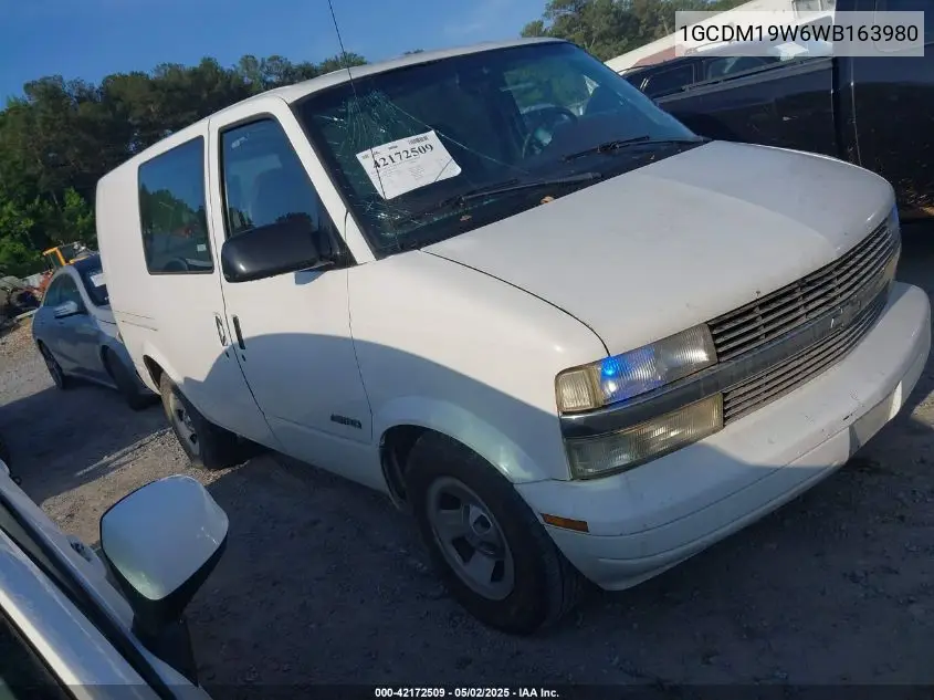 1998 Chevrolet Astro VIN: 1GCDM19W6WB163980 Lot: 42172509