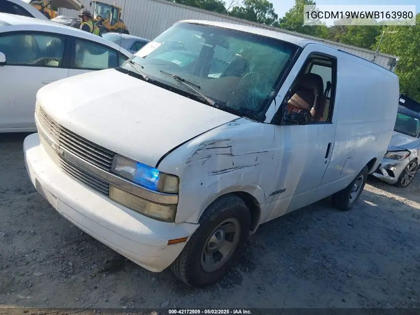 1998 Chevrolet Astro VIN: 1GCDM19W6WB163980 Lot: 42172509