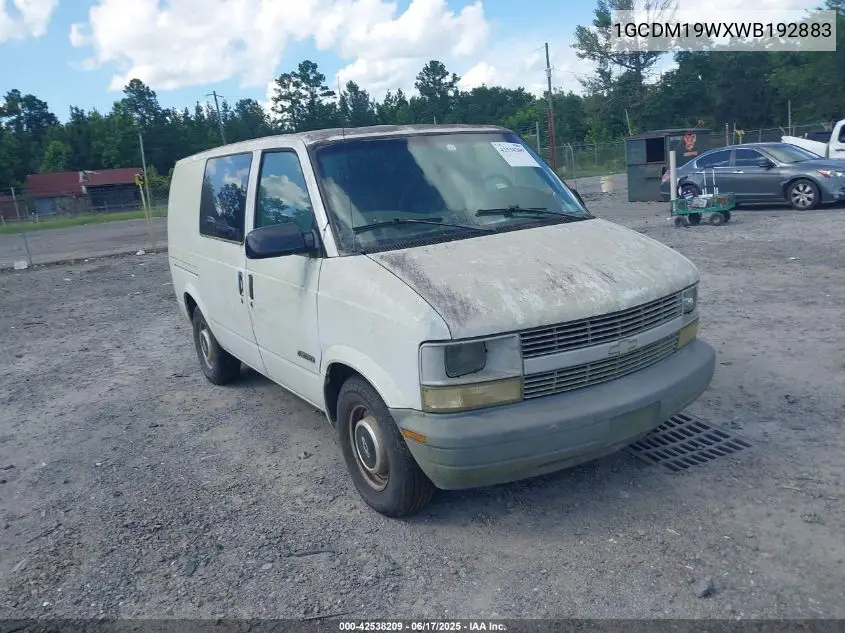 1998 Chevrolet Astro VIN: 1GCDM19WXWB192883 Lot: 42538209