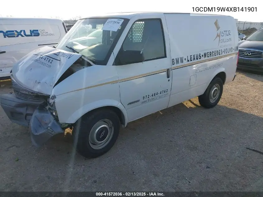 1999 Chevrolet Astro VIN: 1GCDM19W4XB141901 Lot: 41572036