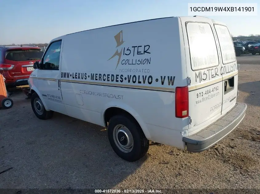 1999 Chevrolet Astro VIN: 1GCDM19W4XB141901 Lot: 41572036
