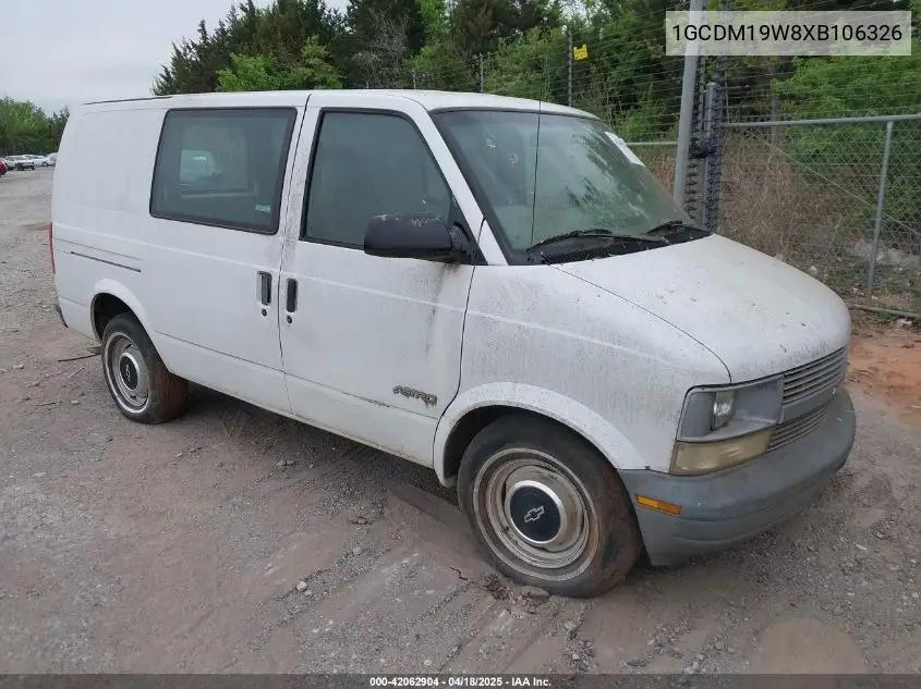 1999 Chevrolet Astro VIN: 1GCDM19W8XB106326 Lot: 42062904
