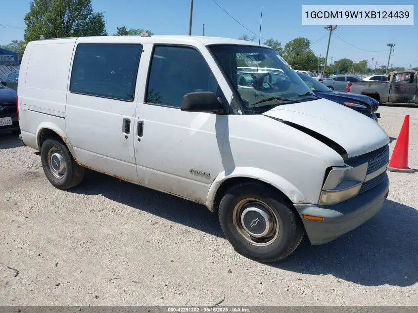 1999 Chevrolet Astro VIN: 1GCDM19W1XB124439 Lot: 42291202
