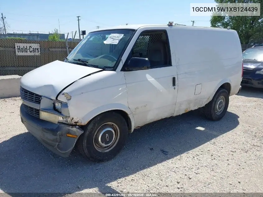 1999 Chevrolet Astro VIN: 1GCDM19W1XB124439 Lot: 42291202