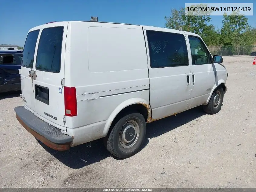 1999 Chevrolet Astro VIN: 1GCDM19W1XB124439 Lot: 42291202