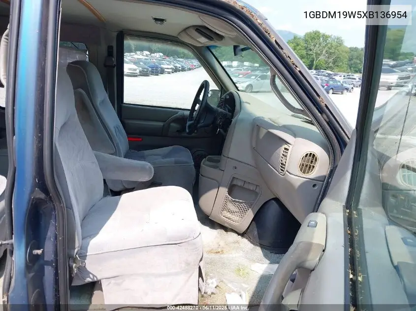 1999 Chevrolet Astro Upfitter Pkg. VIN: 1GBDM19W5XB136954 Lot: 42488270