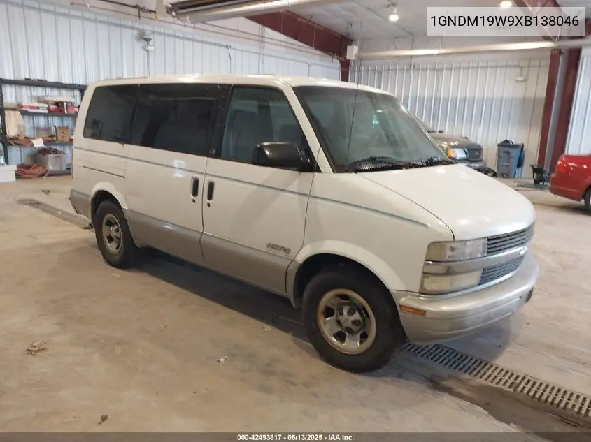1999 Chevrolet Astro VIN: 1GNDM19W9XB138046 Lot: 42493817