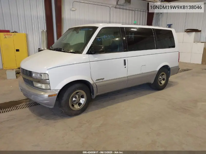 1999 Chevrolet Astro VIN: 1GNDM19W9XB138046 Lot: 42493817