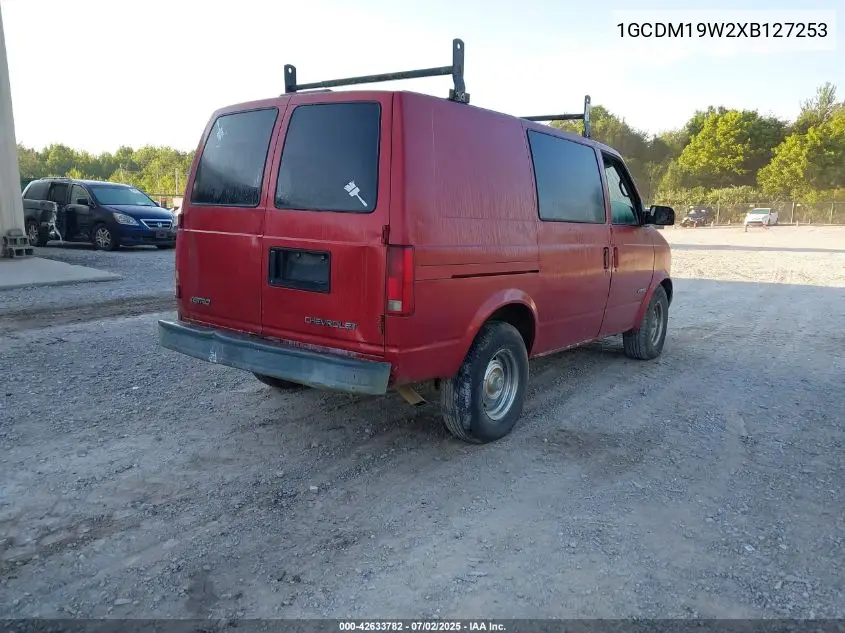 1999 Chevrolet Astro VIN: 1GCDM19W2XB127253 Lot: 42633782