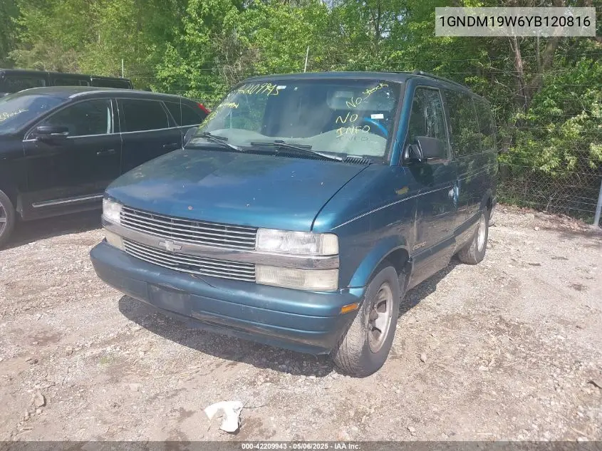 2000 Chevrolet Astro VIN: 1GNDM19W6YB120816 Lot: 42209943
