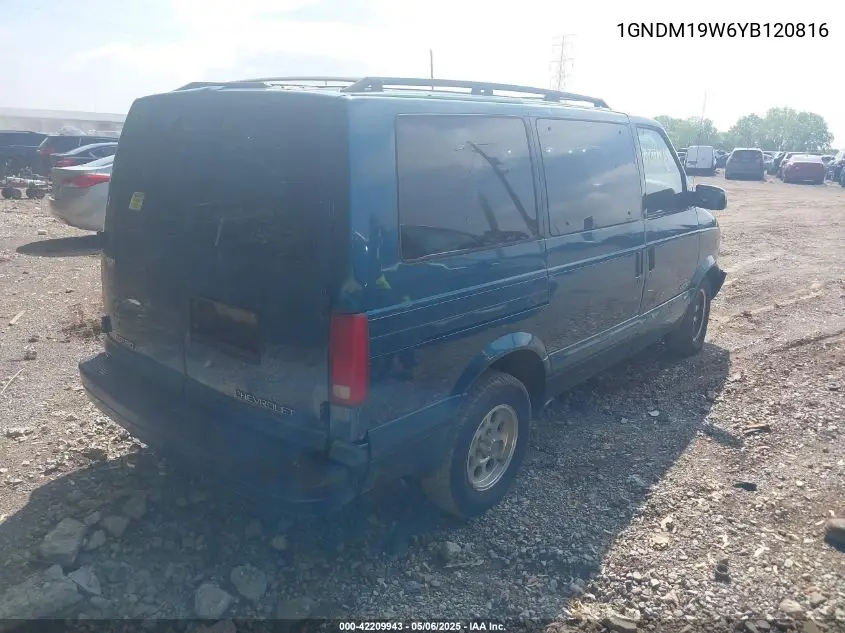 2000 Chevrolet Astro VIN: 1GNDM19W6YB120816 Lot: 42209943