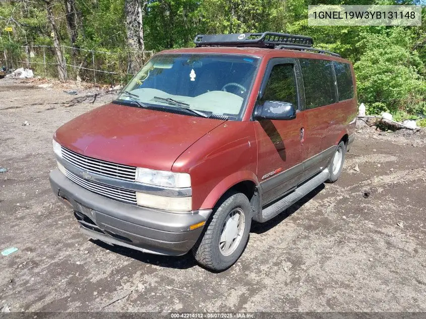 2000 Chevrolet Astro VIN: 1GNEL19W3YB131148 Lot: 42214112