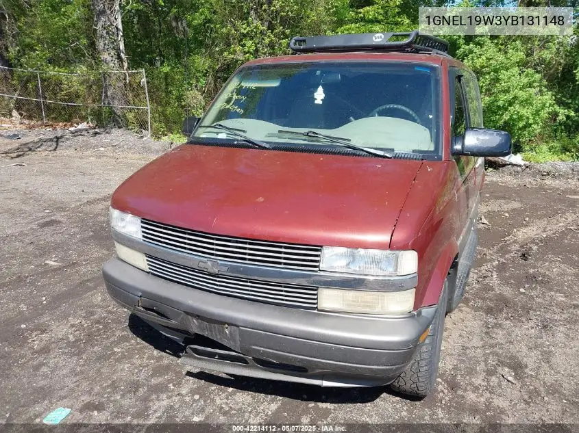 2000 Chevrolet Astro VIN: 1GNEL19W3YB131148 Lot: 42214112