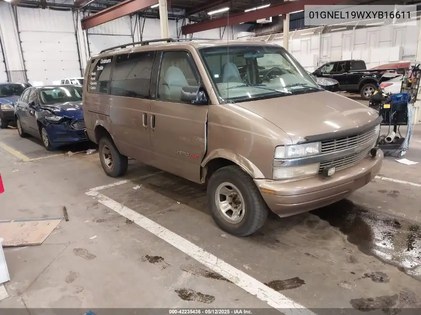 2000 Chevrolet Astro VIN: 01GNEL19WXYB16611 Lot: 42235436