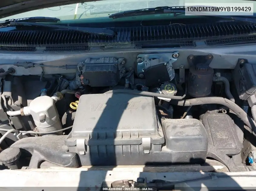 2000 Chevrolet Astro VIN: 1GNDM19W9YB199429 Lot: 42393968