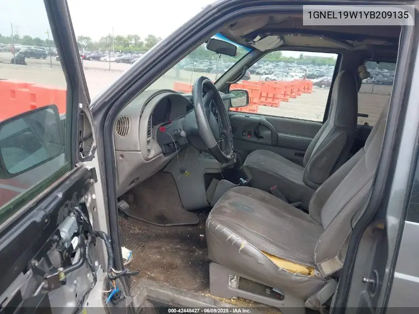 2000 Chevrolet Astro VIN: 1GNEL19W1YB209135 Lot: 42448427