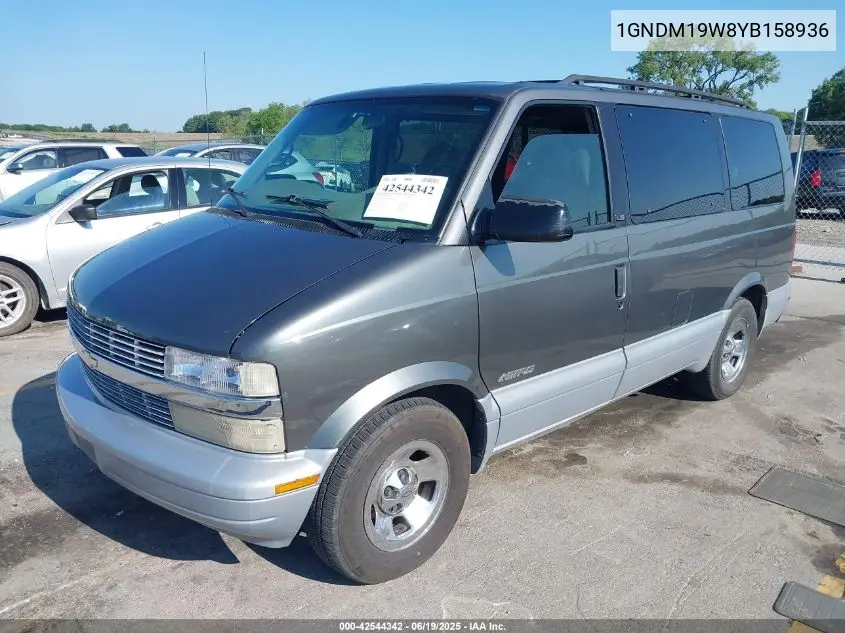 2000 Chevrolet Astro VIN: 1GNDM19W8YB158936 Lot: 42544342