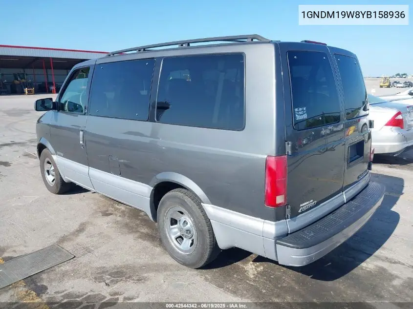 2000 Chevrolet Astro VIN: 1GNDM19W8YB158936 Lot: 42544342