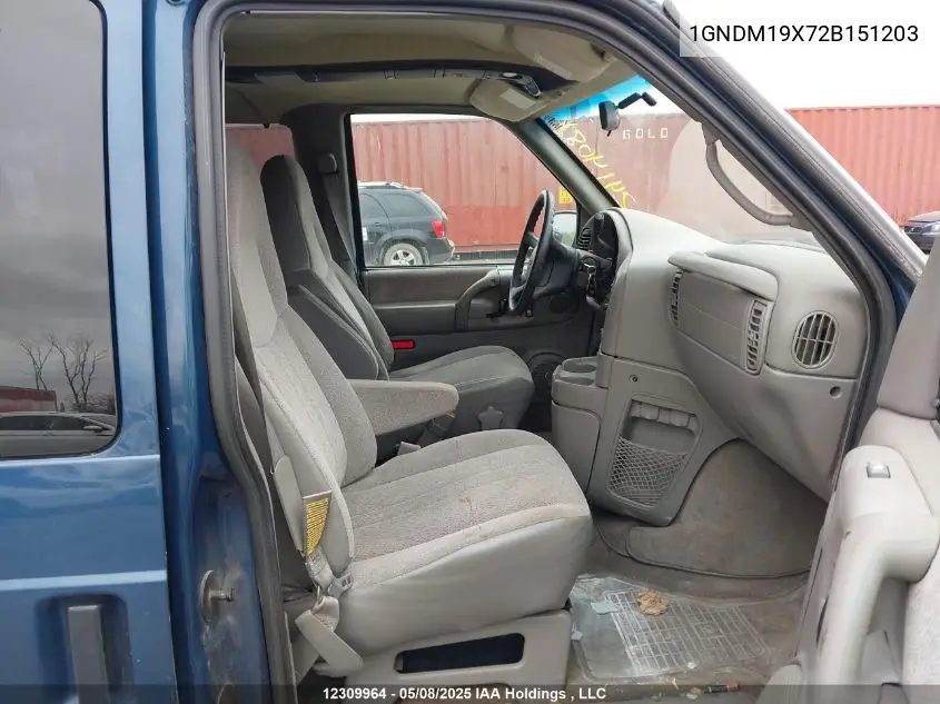 2002 Chevrolet Astro VIN: 1GNDM19X72B151203 Lot: 12309964X