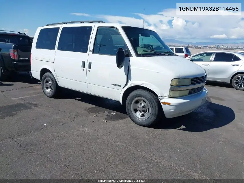 2002 Chevrolet Astro Ls VIN: 1GNDM19X32B114455 Lot: 41960758