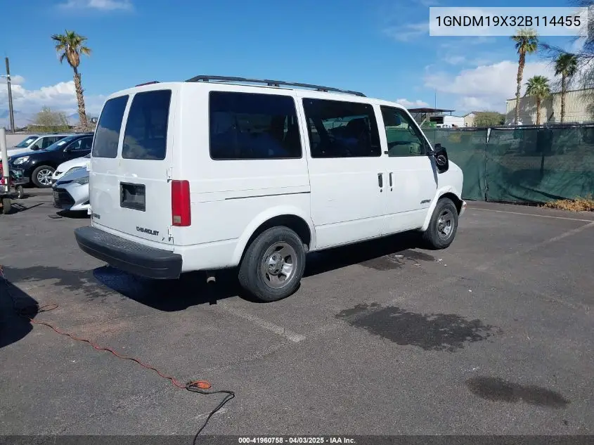 2002 Chevrolet Astro Ls VIN: 1GNDM19X32B114455 Lot: 41960758