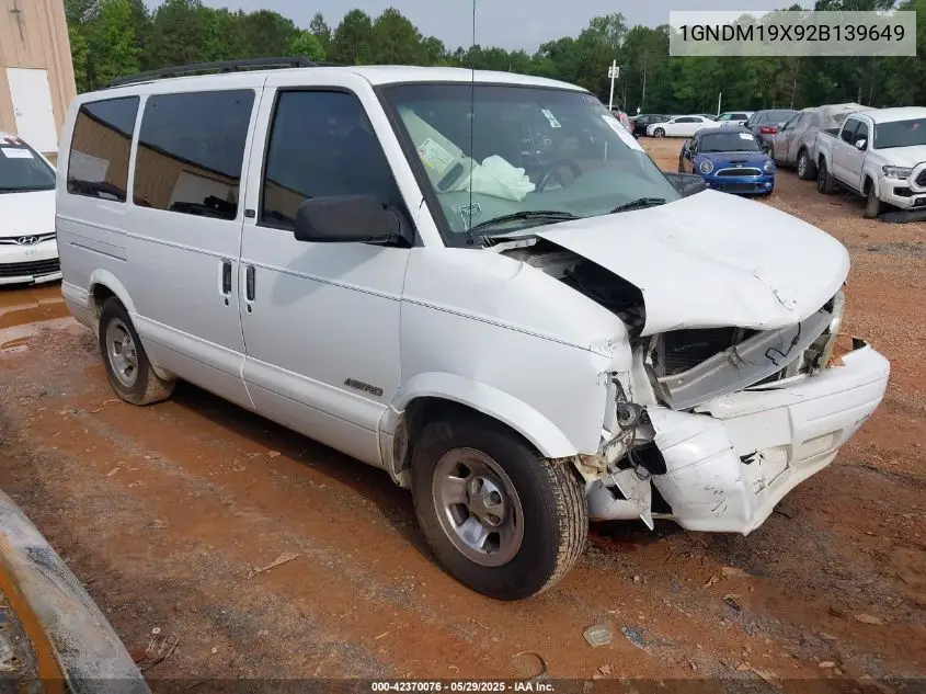 2002 Chevrolet Astro Ls VIN: 1GNDM19X92B139649 Lot: 42370076