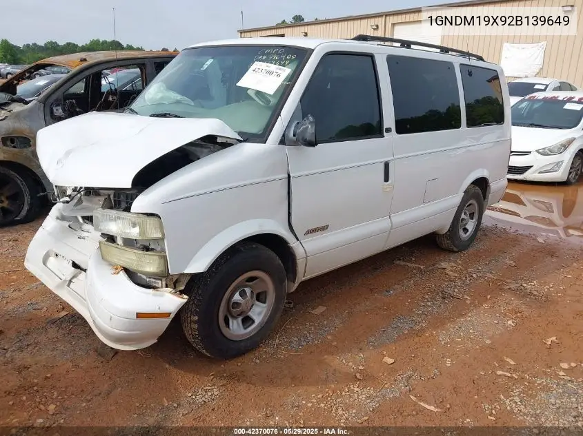 2002 Chevrolet Astro Ls VIN: 1GNDM19X92B139649 Lot: 42370076