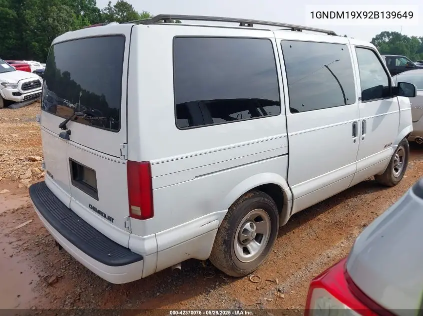 2002 Chevrolet Astro Ls VIN: 1GNDM19X92B139649 Lot: 42370076