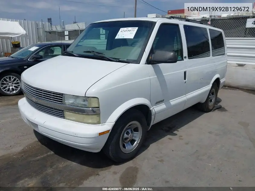 2002 Chevrolet Astro Ls VIN: 1GNDM19X92B129672 Lot: 42455077