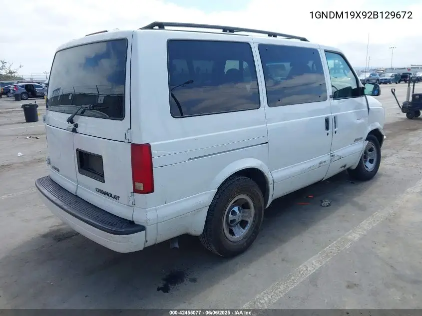2002 Chevrolet Astro Ls VIN: 1GNDM19X92B129672 Lot: 42455077