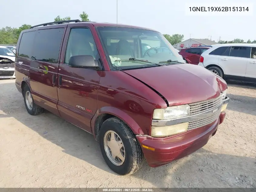 2002 Chevrolet Astro Ls VIN: 1GNEL19X62B151314 Lot: 42488501