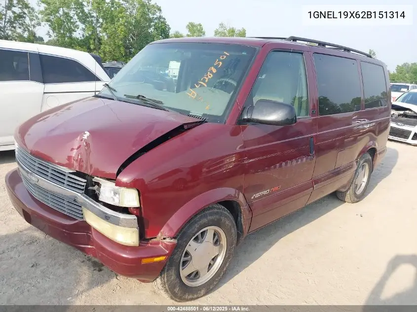 2002 Chevrolet Astro Ls VIN: 1GNEL19X62B151314 Lot: 42488501