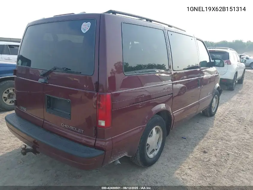 2002 Chevrolet Astro Ls VIN: 1GNEL19X62B151314 Lot: 42488501