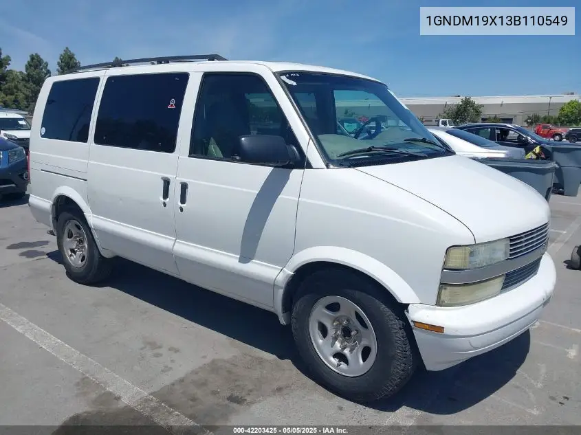 2003 Chevrolet Astro VIN: 1GNDM19X13B110549 Lot: 42203425