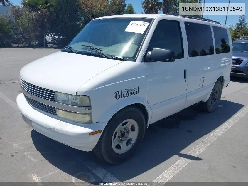 2003 Chevrolet Astro VIN: 1GNDM19X13B110549 Lot: 42203425