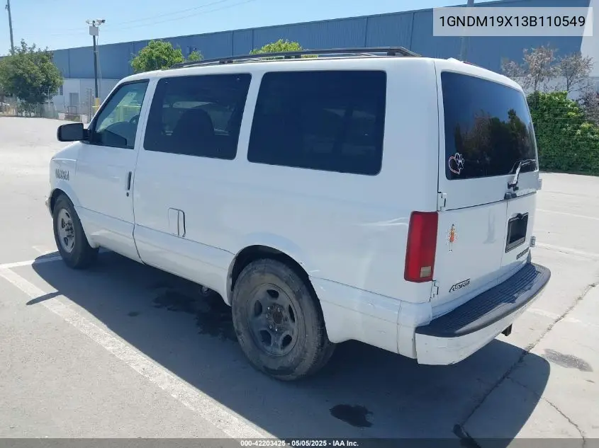 2003 Chevrolet Astro VIN: 1GNDM19X13B110549 Lot: 42203425