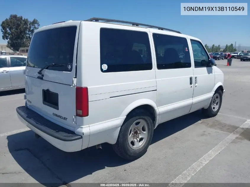 2003 Chevrolet Astro VIN: 1GNDM19X13B110549 Lot: 42203425